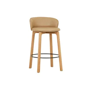Tolv Glide Barstool - Arena Leather - Light Oak by Tolv, a Bar Stools for sale on Style Sourcebook