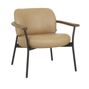 Natadora Solace Occasional Chair - Arena Leather - Latte Oak by Natadora, a Chairs for sale on Style Sourcebook
