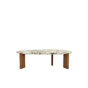 Ray Marble Crest Coffee Table - Matt Ocean Marble - Smoked Ash by GlobeWest, a Coffee Table for sale on Style Sourcebook