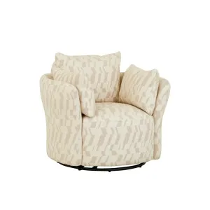 Felix Tub Swivel Occasional Chair - Natural Geo by GlobeWest, a Chairs for sale on Style Sourcebook