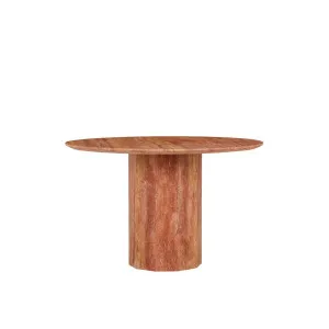 Atlas Decagon Dining Table - Satin Red Travertine by GlobeWest, a Dining Tables for sale on Style Sourcebook