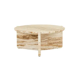 Venus Revolve Coffee Table - Satin Onyx Travertine by GlobeWest, a Coffee Table for sale on Style Sourcebook
