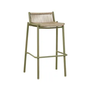 Valencia String Barstool - Sand - Jungle Green by GlobeWest, a Outdoor Furniture for sale on Style Sourcebook