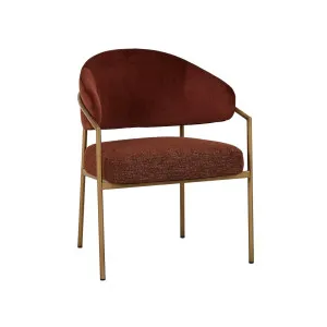 Edmund Dining Armchair - Rosewood - Rum Raisin by GlobeWest, a Chairs for sale on Style Sourcebook