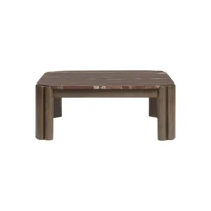 Ripple Marble Coffee Table - Berry Marble - Chocolate Oak by GlobeWest, a Coffee Table for sale on Style Sourcebook