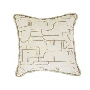 Enzo Abstract Square Cushion - Biscotti by GlobeWest, a Cushions, Decorative Pillows for sale on Style Sourcebook