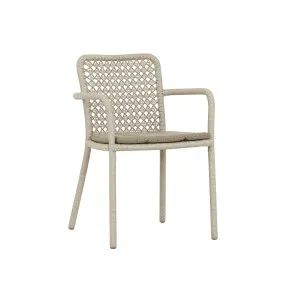 Saint Tropez Dining Armchair - Oyster - Graphite by GlobeWest, a Outdoor Furniture for sale on Style Sourcebook