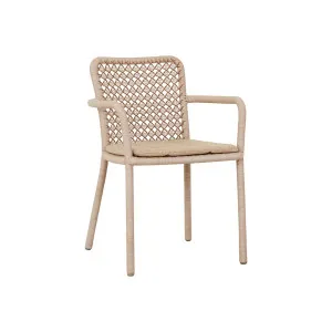Saint Tropez Dining Armchair - Sandstone - Sesame by GlobeWest, a Outdoor Furniture for sale on Style Sourcebook