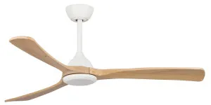 Fanco Sanctuary DC 52" Solid Timber Blade Indoor/Outdoor Ceiling Fan With Remote - White & Natural by Fanco, a Ceiling Fans for sale on Style Sourcebook