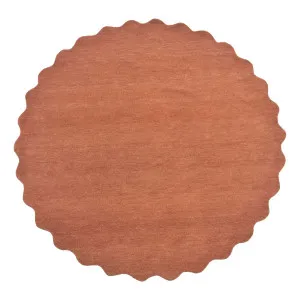Scalloped Rug 240x240cm in Rust by OZ Design, a Contemporary Rugs for sale on Style Sourcebook