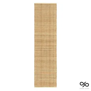 Plaid Rug 80x400cm in Sandstone by OZ Design, a Contemporary Rugs for sale on Style Sourcebook