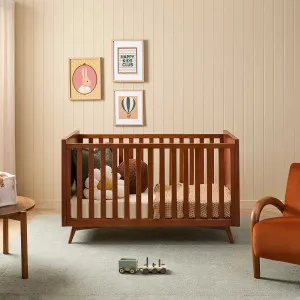 Marlow Mid-Century Cot - Walnut - Mocka by Mocka., a Cots & Bassinets for sale on Style Sourcebook