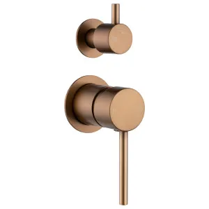 Lucid Pin Diverter Mixer Separate Brushed Copper (Trim Kit) by Aquaperla, a Bathroom Taps & Mixers for sale on Style Sourcebook