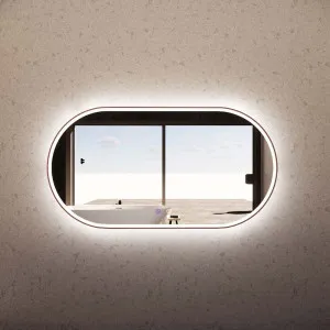 Brushed Copper Framed Oval LED Mirror by Aquaperla, a Illuminated Mirrors for sale on Style Sourcebook