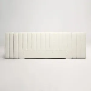 Arlo Vertical Tufted Wide Headboard Bed Head, Ivory, by Lounge Lovers by Lounge Lovers, a Bed Heads for sale on Style Sourcebook