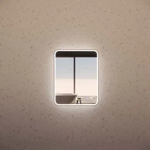 Brushed Copper Framed Rectangle LED Mirror by Aquaperla, a Illuminated Mirrors for sale on Style Sourcebook
