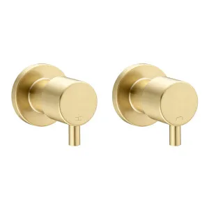 Round Shower Wall Tap Light Brushed Brass by Aquaperla, a Shower Heads & Mixers for sale on Style Sourcebook