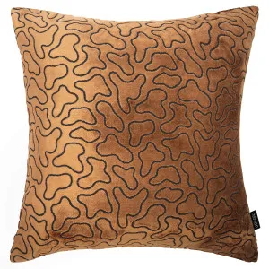 Tidal Rust Square Cut Velvet Cushion - 50x50cm by Urban Road, a Cushions, Decorative Pillows for sale on Style Sourcebook
