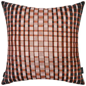 Interference Dark Brown Square Linen Cushion - 50x50cm by Urban Road, a Cushions, Decorative Pillows for sale on Style Sourcebook