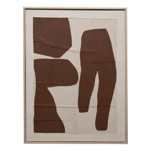 Burgundy Shapes 1 Box Framed Canvas in 60 x 80cm by OZ Design, a Painted Canvases for sale on Style Sourcebook
