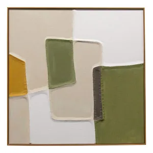 Green Maze 2 Box Framed Canvas in 100 x 100cm by OZ Design, a Painted Canvases for sale on Style Sourcebook