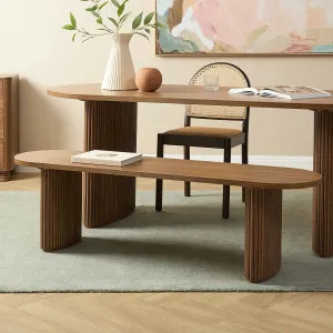 Amara Bench Seat Large - Walnut - Mocka by Mocka., a Benches for sale on Style Sourcebook