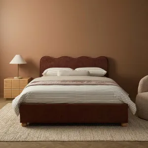 Alma Wavey Queen Bed - Cinnamon - Mocka by Mocka., a Beds & Bed Frames for sale on Style Sourcebook