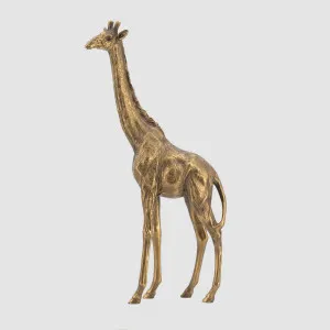 Nubian Giraffe Sculpture Large Gold by Florabelle Living, a Statues & Ornaments for sale on Style Sourcebook