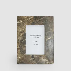 Oro 4 x 6" Photo Frame Dark Emperador Marble by Florabelle Living, a Prints for sale on Style Sourcebook