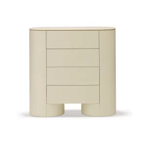 Fin 4 Drawer Tallboy - [ Tofu & Marble Cosmos ] by Ellison Studios, a Dressers & Chests of Drawers for sale on Style Sourcebook