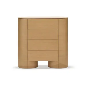 Fin 4 Drawer Tallboy - [ Oak & Travertine ] by Ellison Studios, a Dressers & Chests of Drawers for sale on Style Sourcebook