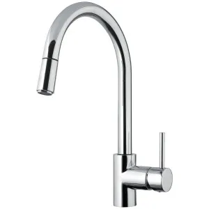 Armando Vicario Gooseneck Side Lever Pull Out Kitchen Mixer Tap Chrome SK5-AV-LF by Armando Vicario, a Kitchen Taps & Mixers for sale on Style Sourcebook