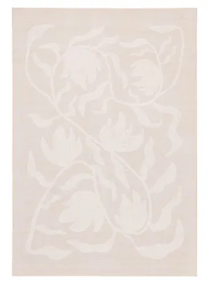 Irene Beige Botanical Washable Rug by Miss Amara, a Contemporary Rugs for sale on Style Sourcebook