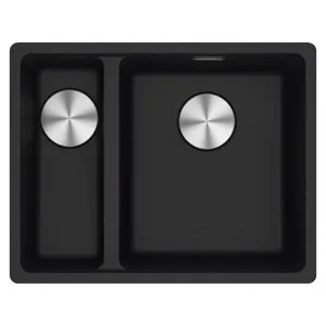 Franke Maris Granite One and a Half Bowl, 340-150mm, Flushmount, Left Hand, Onyx Sink by Franke, a Kitchen Sinks for sale on Style Sourcebook