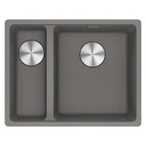 Franke Maris Granite One and a Half Bowl, 340-150mm, Flushmount, Left Hand, Stone Grey by Franke, a Kitchen Sinks for sale on Style Sourcebook