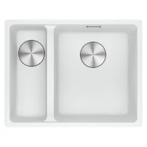 Franke Maris Granite One and a Half Bowl, 340-150mm, Topmount, Left Hand, Polar White by Franke, a Kitchen Sinks for sale on Style Sourcebook