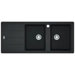 Franke Basis Double Bowl Sink Topmount, Left Hand, Onyx and Franke 'Rollamat' by Franke, a Kitchen Sinks for sale on Style Sourcebook