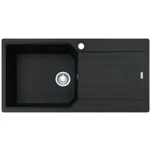 Franke Urban Fragranite Onyx Right Hand Drain Single Bowl Sink with Drainer Kit by Franke, a Kitchen Sinks for sale on Style Sourcebook