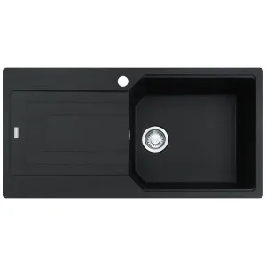Franke Urban Fragranite Onyx Left Hand Single Bowl Sink with Drainer Kit by Franke, a Kitchen Sinks for sale on Style Sourcebook
