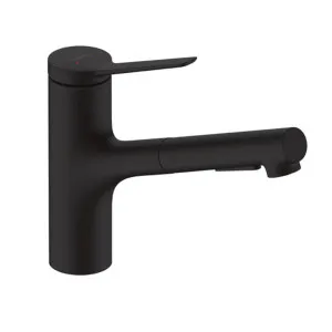 Hansgrohe Zesis M33 Single Lever Kitchen Mixer 150, Pull-Out Spray, 2jet Matte Black by Hansgrohe, a Kitchen Taps & Mixers for sale on Style Sourcebook