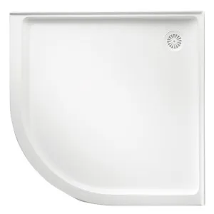 Marbletrend Flinders Polymarble Curved Shower Base 1000mm x 1000mm Rear Outlet by Marble trend, a Showers for sale on Style Sourcebook