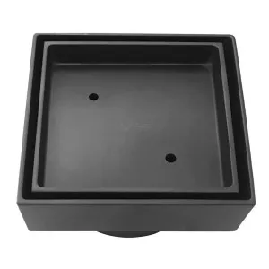 Otti Smart Tiles Waste 115 Square Matte Black by Otti, a Traps & Wastes for sale on Style Sourcebook