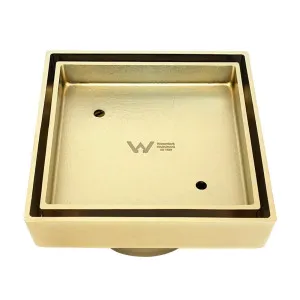Otti Smart Tiles Waste 115 Square Brushed Gold by Otti, a Traps & Wastes for sale on Style Sourcebook