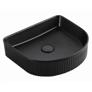 Otti Archie Fluted Basin Matte Black 415mm by Otti, a Basins for sale on Style Sourcebook