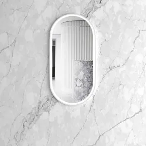 Otti LED Noosa Metal Frame Mirror White by Otti, a Vanity Mirrors for sale on Style Sourcebook