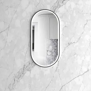 Otti LED Noosa Metal Frame Mirror Black by Otti, a Vanity Mirrors for sale on Style Sourcebook