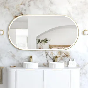 Otti LED Noosa 1500(W)x750(H) Gold Metal Frame Mirror by Otti, a Vanity Mirrors for sale on Style Sourcebook