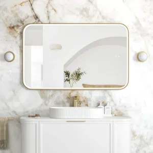 Otti LED Newport 1200(W)x750(H) Gold Metal Frame Tuffi Mirror by Otti, a Vanity Mirrors for sale on Style Sourcebook