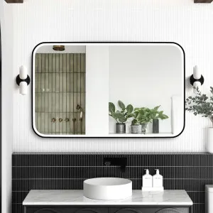 Otti LED Newport 1200(W)x750(H) Black Metal Frame Tuffi Mirror by Otti, a Vanity Mirrors for sale on Style Sourcebook