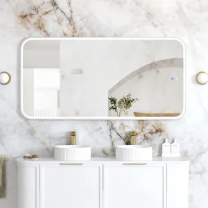 Otti LED Newport 1500(W)x750(H) White Metal Frame Mirror by Otti, a Vanity Mirrors for sale on Style Sourcebook